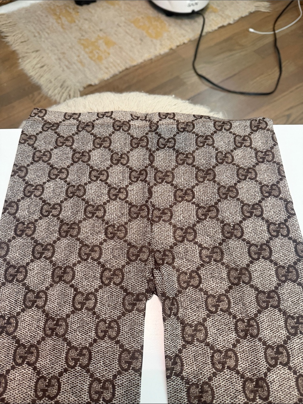 Gucci Brown Logo Tights